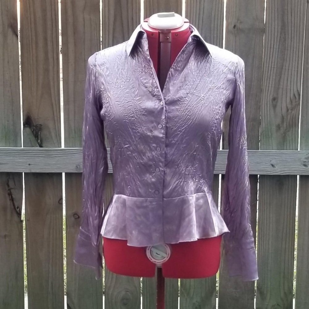 Retro Allison Taylor Lavender lilac with gold flakes Blouse